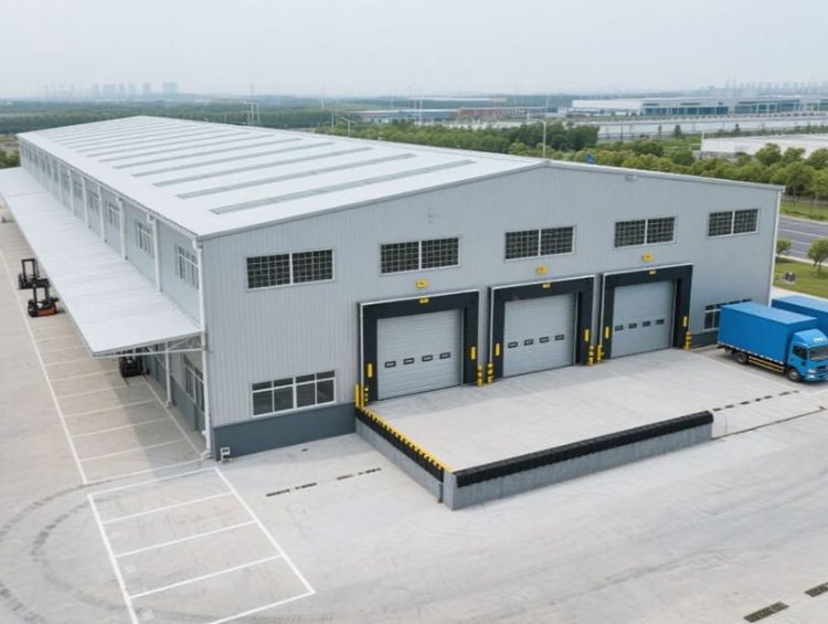 Prefabricated Steel Logistics Warehouse with Loading Docks